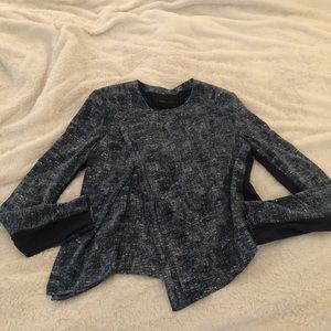 BCBGMaxAzria zip up jacket with shoulder pads size M